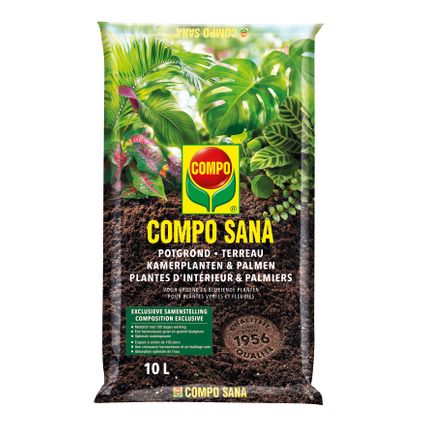 Compo Sana potgrond voor kamerplanten en palmen 10L