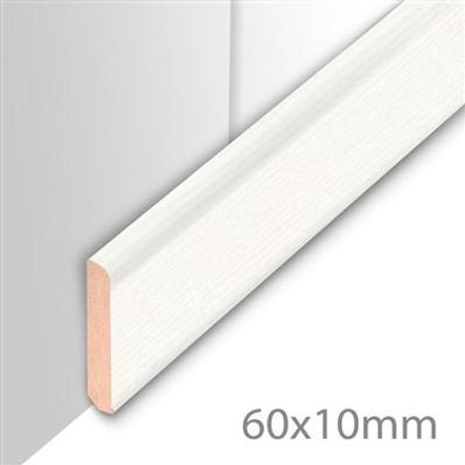 Plinthe haute HDM - MDF - Blance Brillant - 260cm - 10x60mm