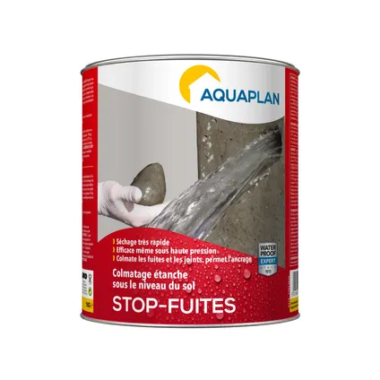 Aquaplan waterdichtingsmiddel Waterdruk-Stop grijs 1kg 2