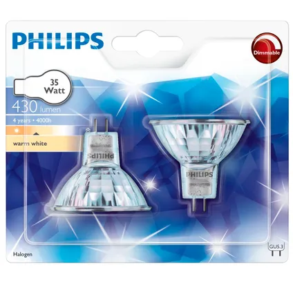 Spot halogène Philips 35W GU5.3 - 2 pièces 4