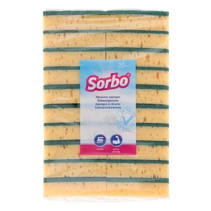 Sorbo Schuurspons zware kwaliteit per 20 stuks