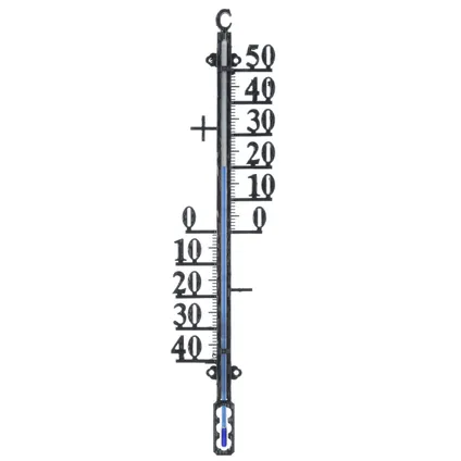 Thermomètre profilé en métal époxy 41x10x2,5cm