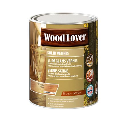 Wood Lover vernis hout 'Solid' notelaar 1L