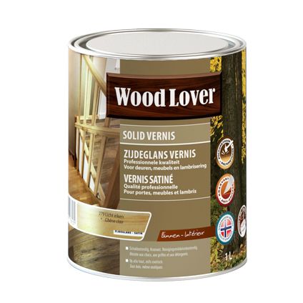 Wood Lover vernis hout 'Solid' licht eik  1L