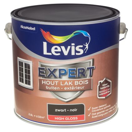 Levis Expert houtlak buiten zijdeglanzend zwart 2,5L