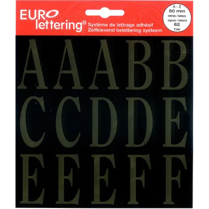 Pickup boekje zelfklevende letters Eurol 50mm verguld