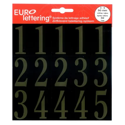 Pickup boekje zelfklevende cijfers Eurol 50mm verguld