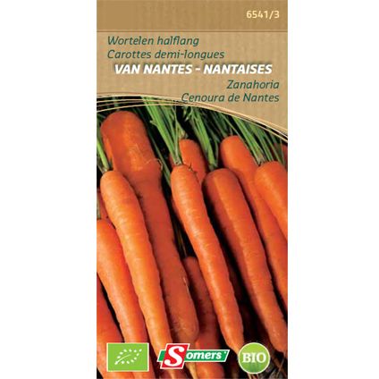 Somers zaad pakket wortelen halflang 'Nantes'