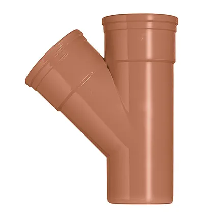 Te pluvial Martens PVC rouge 45° 160 x 160 mm