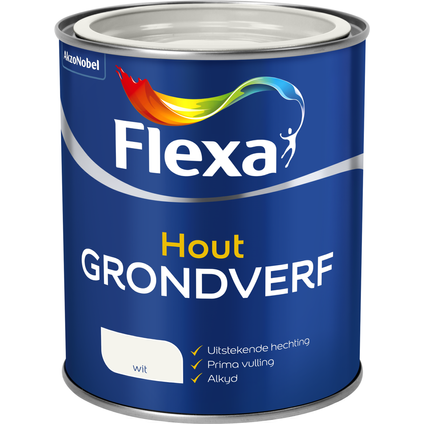 Proportioneel Glimp Gastheer van Flexa grondverf wit 750ml