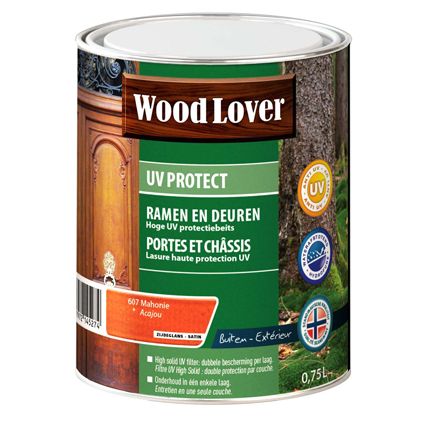 Wood Lover beits 'UV Protect' mahonie 750ml