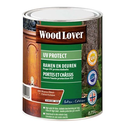 Lasure Wood Lover 'UV Protect' chêne antique 750ml