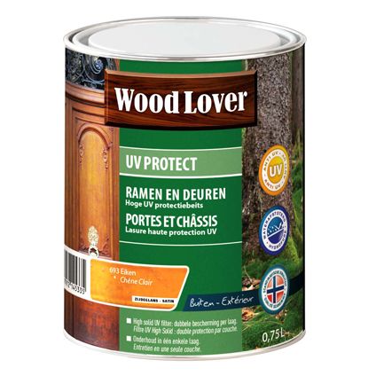 Wood Lover beits 'UV Protect' eiken 750ml