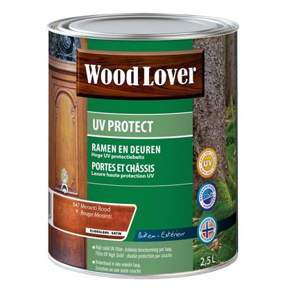 Wood Lover beits 'UV Protect' meranti rood 2,5L