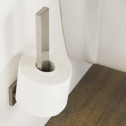 Porte-rouleaux de papier toilette de réserve Tiger Items acier inoxydable brossé 4