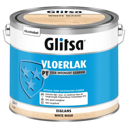 Glitsa acryl vloerlak zijdeglans white wash 2,5L 2