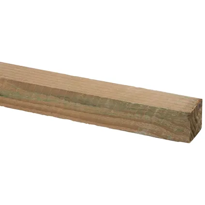 Ruw hout - geïmpregneerd - 4,5x4,5cm - lengte 360cm