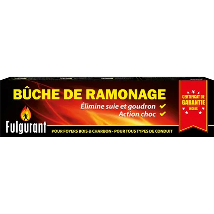 Bûche de Ramonage avec Certificat Ecogène, Achat Ramonage Chimique