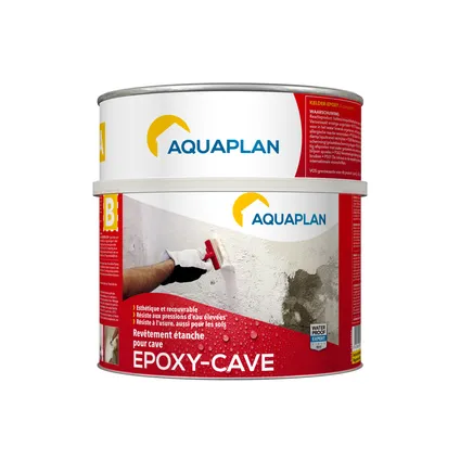Aquaplan waterdichte coating Kelder-Epoxy wit 1,5L 2