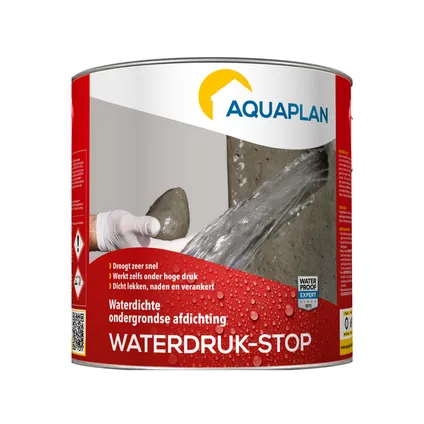 Aquaplan waterdichtingsmiddel Waterdruk-Stop grijs 2,5kg