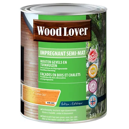 Lasure Wood Lover 'Impregnant semi - mat' chêne clair 690 - 2,5L