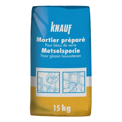 Mortier préparé pour blocs de verre Knauf 15 kg