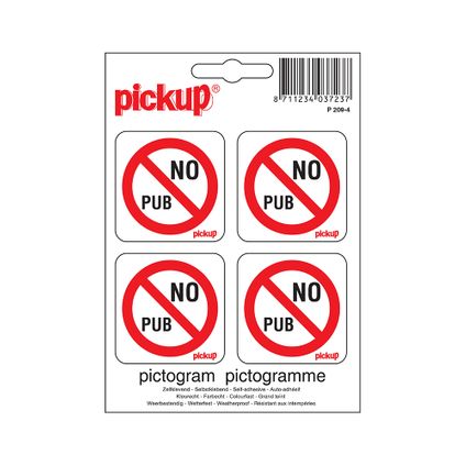 Pictogramme Pickup 'No Pub' 10x10cm