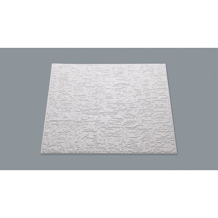 Dalle de plafond Décoflair T102 polystyrène 50x50x1cm blanc 8pcs