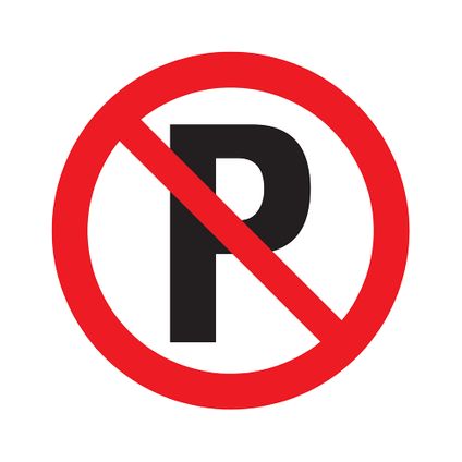 Pickup bord PVC Verboden te parkeren 300mm