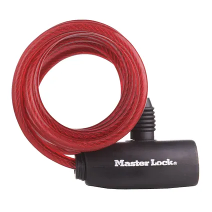 Master Lock spiraalkabel + 2 sleutels 1,8m ∅8mm 2