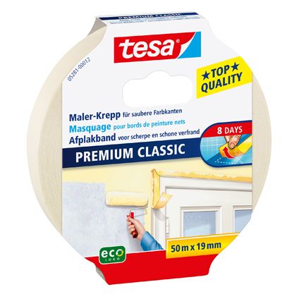 Tesa afplaktape Premium Classic 50mx19mm