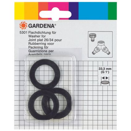 Gardena rubberring set 33,3mm - 3 stuks