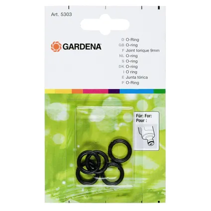 Gardena O-ring 9mm 5 stuks