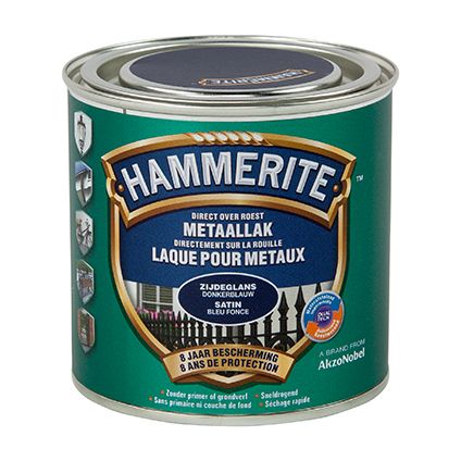 Hammerite metaallak donkerblauw satijn 250ml