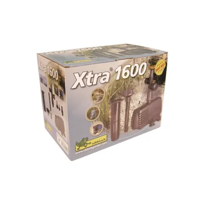 XTRA 1600 - fonteinpomp -met sproeikop: waterbel en vulkaan 13