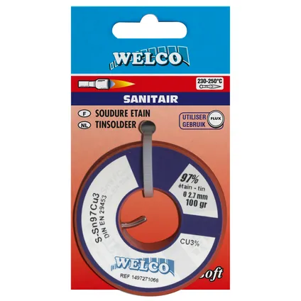 Welco zachtsoldeer voor sanitair 97% tin 100gr 2