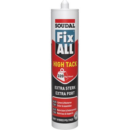 Colle mastic Soudal Fix All High Tack gris 290ml