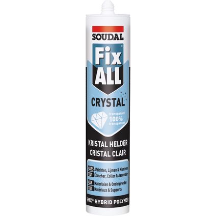 Mastic colle Soudal Fix ALL Crystal 290ml