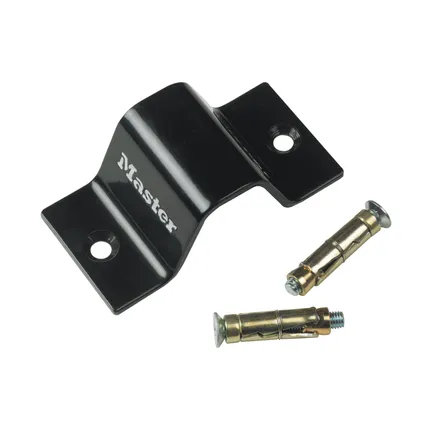 Ancre Master Lock acier 50x50mm pour sol ou mur noir