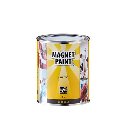 Peinture magnétique Magpaint Magnet paint Base Coat gris foncé 1L