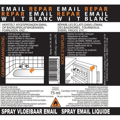 Bindulin email spray wit 75ml 2