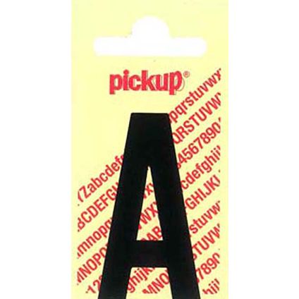 Pickup plakletter A zwart mat 60 mm