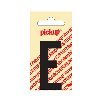 Pickup plakletter E Nobel 60mm zwart