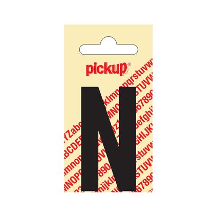 Pickup plakletter N Nobel 60mm zwart