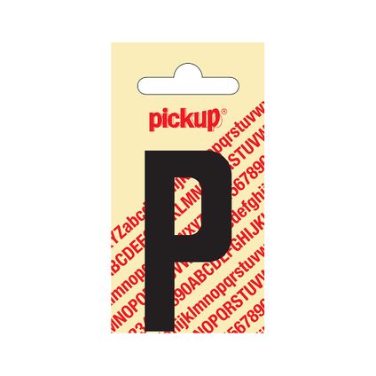 Pickup kleefletter P Nobel 60mm zwart