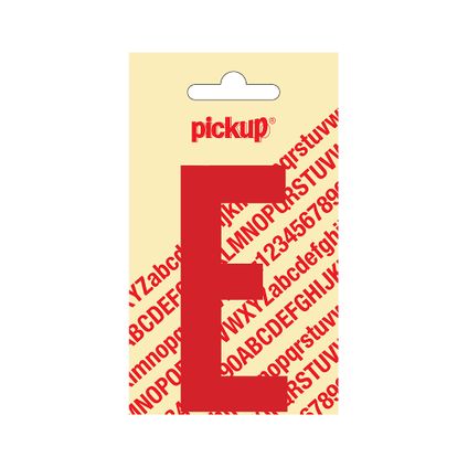 Lettre adhésive E Pickup Nobel 90mm rouge