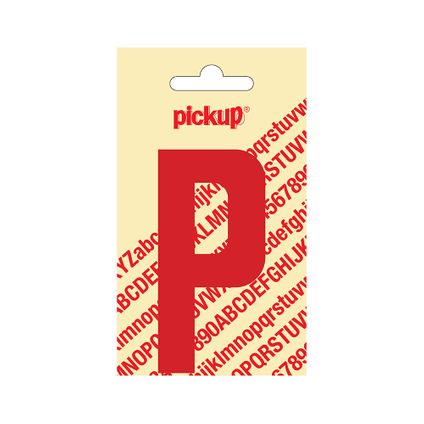 Lettre adhésive P Pickup Nobel 90mm rouge