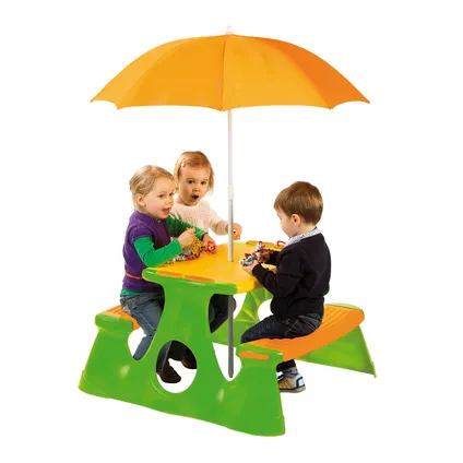 Paradiso Toys picknicktafel met parasol 2