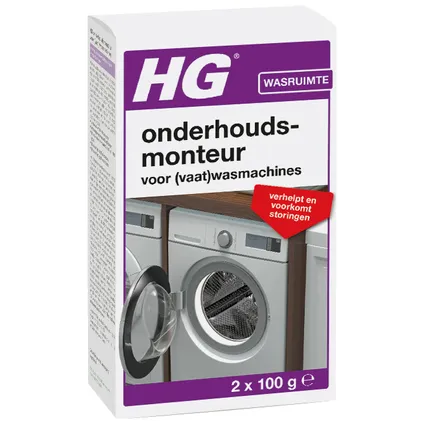 HG was- en vaatwasmachine reiniger en ontkalker 200gr 2