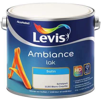 Laque Levis Ambiance blanc coquille satin 2,5L 5
